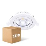 Voordeelpak 10x Noxion LED Kantelbaar Slim Spot Wit 6W 550lm - 930 Warm Wit | Zaagmaat 75mm - IP54 - Beste Kleurweergave 