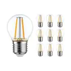 Voordeelpak 10x Noxion Lucent LED E27 Kogel Filament Helder 2.5W 250lm - 827 Zeer Warm Wit | Vervangt 25W